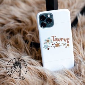 Taurus Floral Zodiac Constellation Sticker